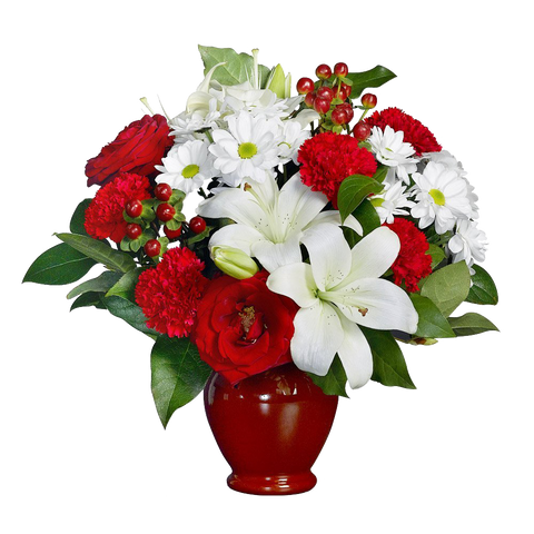White lily in a bouquet