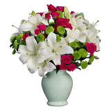 White lily in a bouquet