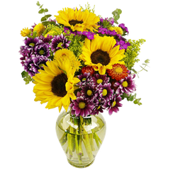Flowering Fields Bouquet With Vase